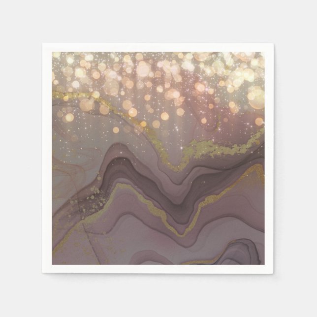 Eleganter Glitzer Tropfen Serviette (Vorderseite)