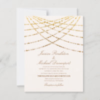 Eleganter Glitzer Twinkle Lights Cream White Weddi