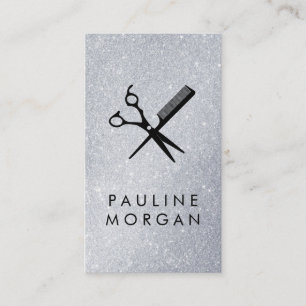 Eleganter Glitzer von Shear und Comb Visitenkarte