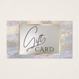 Eleganter Glitzer Wasserfarbenwellen Geschenkkarte