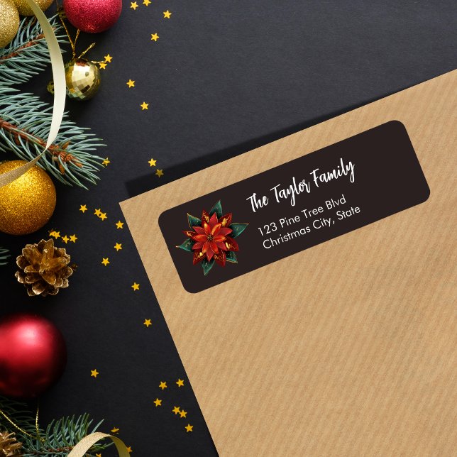 Eleganter Glitzer Weihnachtsfeiertag Rote Poinsett (Von Creator hochgeladen)