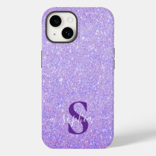 Eleganter, glitzernder monogrammierter Name Case-Mate iPhone 14 Hülle