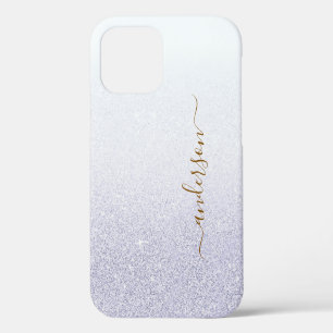 Eleganter, glitzernder monogrammierter Name iPhone 12 Pro Hülle