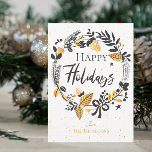 Eleganter glücklicher Urlaub Niedlicher gelber Sch Mitteilungskarte