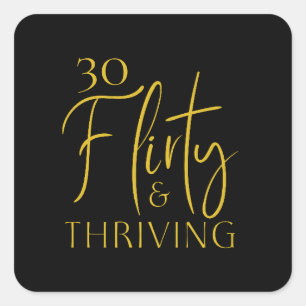 Eleganter Gold 30 Kokett Thriving Sticker