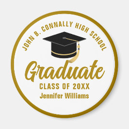 Eleganter Gold Abschluss Custom 2025 Graduate Magnet