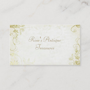 Eleganter Gold Blume Shop Visitenkarte