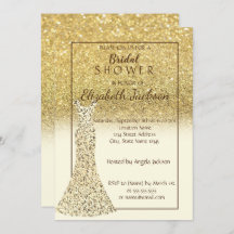 Eleganter Gold Bokeh Glitzer, Dress Brautparty