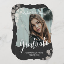 Eleganter Gold Calligraphy Foto Abschluss