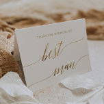 Eleganter Gold Calligraphy Trauzeuge Dankeskarte<br><div class="desc">Dieser elegante Goldkalligraphie-Trauzeuge Dankeschön-Karte ist perfekt für eine einfache Hochzeit. Das neutrale Design besticht durch eine minimalistische Karte,  die mit romantischen und skurrilen Imitaten mit Goldfolien-Typografie dekoriert ist. Bitte beachten Sie: Dieses Design enthält keine echte Goldfolie. Es ist eine hochwertige Grafik,  die wie Goldfolie aussieht.</div>