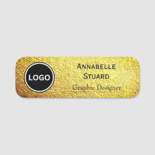 Eleganter Gold Corporate Mitarbeiter Namensschild