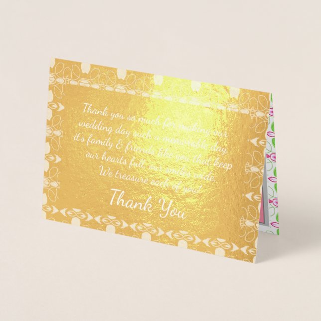 Eleganter Gold Designer Folienkarte (Vorderseite)