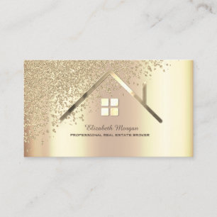 Eleganter Gold-Diamanten Immobilienmakler Visitenkarte