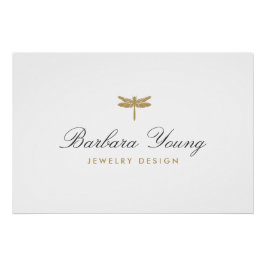 Eleganter Gold-Dragonfly-Logo-Download Poster