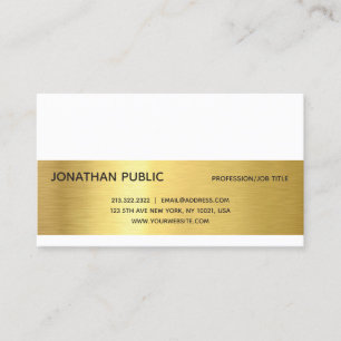 Eleganter Gold-Effekt Modern Professionell Schlich Visitenkarte