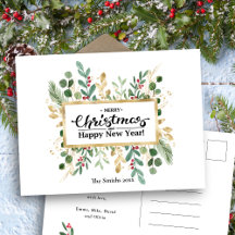 Eleganter Gold Foliage Grüne Wasserfarben