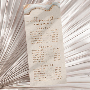 Eleganter Gold Glitter Marmor Achat Modern Chic Werbekarte