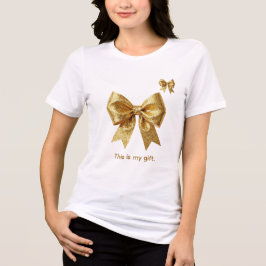 Eleganter Gold-Glitter-Ormenschmuck Tri-Blend Shirt