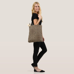 Eleganter Gold-Glitter Schwarz Leoparden-Druck