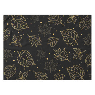 Eleganter Gold Glitzer Blätter Ditsy-Muster Tischdecke