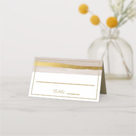 Eleganter Gold Glitzer Cream Classic Platzkarte
