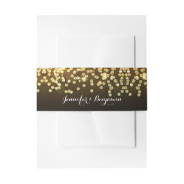 Eleganter Gold Glitzer Diamonds Wedding Einladungsbanderole