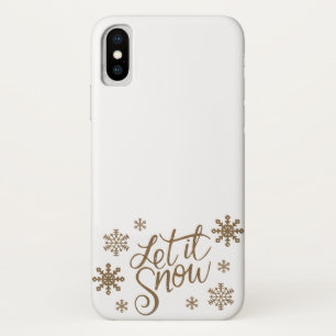 Eleganter Gold-Glitzer lässt es Schneeflocken schn Case-Mate iPhone Hülle