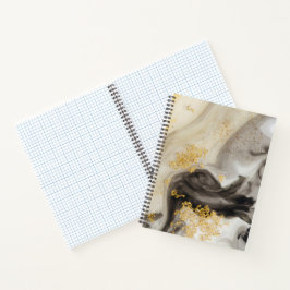 Eleganter Gold Glitzer Marmor Moderner Chic Notizbuch