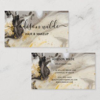 Eleganter Gold Glitzer Marmor Moderner Chic Visitenkarte