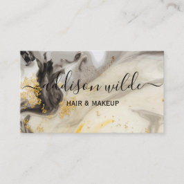 Eleganter Gold Glitzer Marmor Moderner Chic Visitenkarte