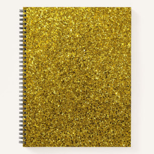 Eleganter Gold Glitzer Notizbuch