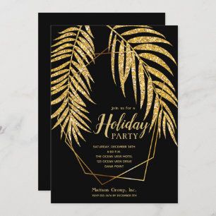Eleganter Gold Glitzer Palm Holiday Weihnachten Ei