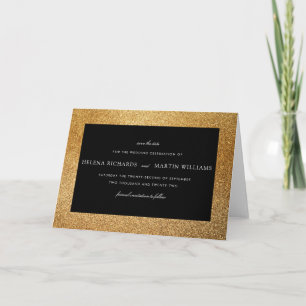 Eleganter Gold Glitzer   Save the Date Typografie Ankündigung