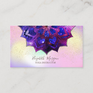 Eleganter Gold-Konfetti-Yoga-Inder-Mandala Visitenkarte