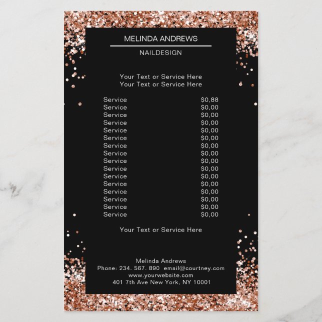 Eleganter Gold Kupfer auf beiden Seiten Flyer (Hinten)