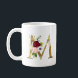 Eleganter Gold Letter M Blush Burgundy Rose Monogr Kaffeetasse<br><div class="desc">Das elegante Gold Letter M Blush Burgundy Rose Monogram - prächtige, rosa und bordeauxfarbene Blume und natürliche Vegetation schmücken Ihren Buchstaben M Monogramm. Tasse ist Teil einer Sammlung. Alle Buchstaben des Alphabets sind verfügbar. Wenn Sie den Brief, den Sie suchen, nicht sehen, zögern Sie bitte nicht, mir eine Nachricht zu...</div>