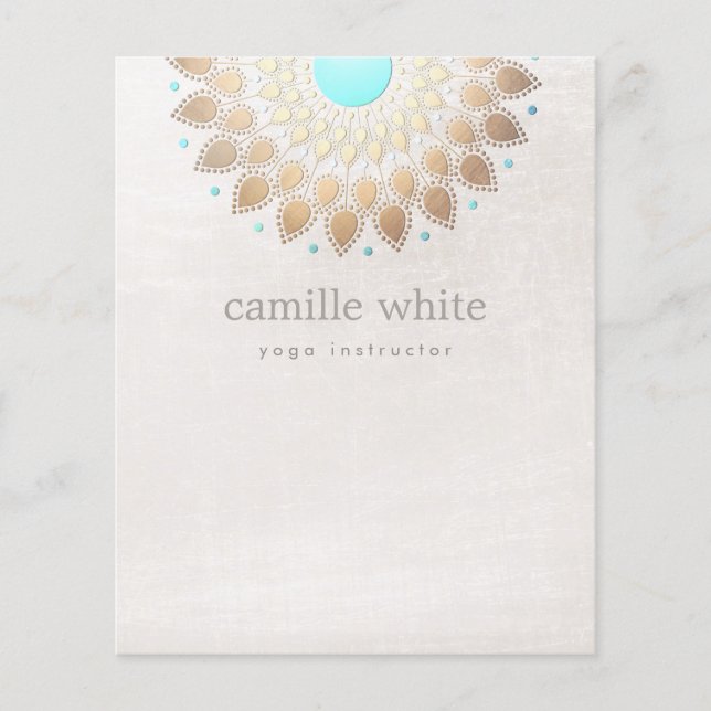 Eleganter Gold Lotus Natural Health and Beauty Wel Flyer (Vorne)