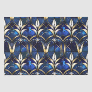 Eleganter Gold-Lotus-Unechtes-Buntglas-Muster Seidenpapier