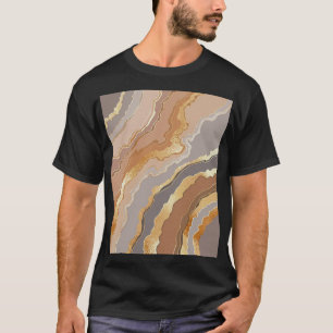 Eleganter Gold Marmor: Stilisierter Hintergrund. T-Shirt