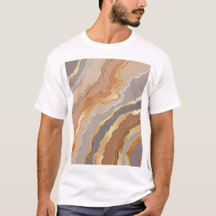 Eleganter Gold Marmor: Stilisierter Hintergrund. T-Shirt