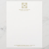 Eleganter Gold Monogram Zierrahmen