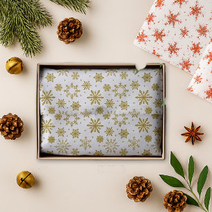 Eleganter Gold-Schneeflocken-Feiertag Seidenpapier