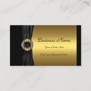 Eleganter Gold-Schwarzdiamant-Schmuck Visitenkarte