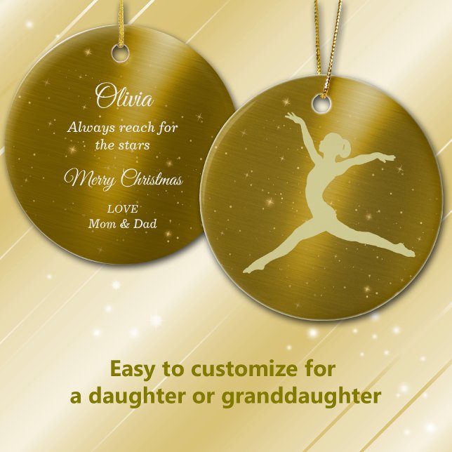 Eleganter Gold Starlight Dancer Keramik Ornament (Von Creator hochgeladen)