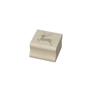 Eleganter Gold- und Black-Glitzer Rudolph Gummistempel