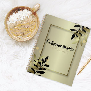 Eleganter Gold- und Black Gold Leafy Shiny Frame Planer
