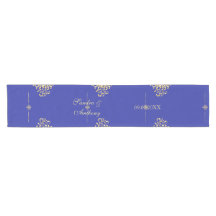 Eleganter Gold- und Blue-Wedding-Table-Teilnehmer