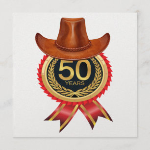 Eleganter Gold Western Einladung