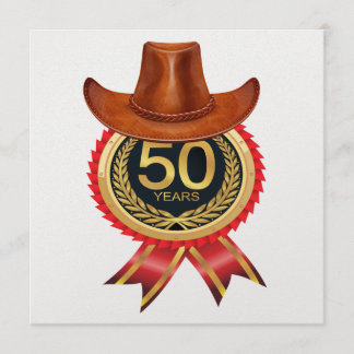 Eleganter Gold Western Einladung