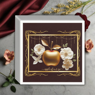 Eleganter Goldapfel mit unserer Eye Baby Dusche Serviette